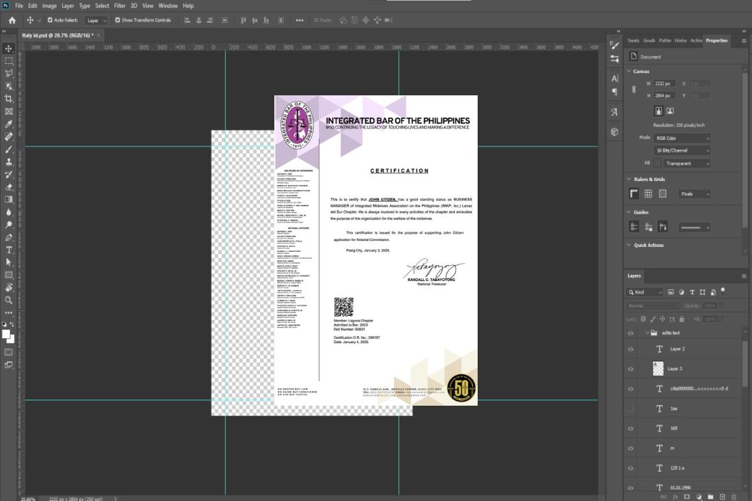 Modèle Word et PDF de certificat de bonne réputation des Philippines, version 6 template